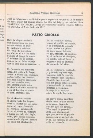 Patio criollo
