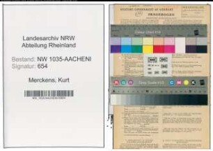 Entnazifizierung Kurt Merckens , geb. 02.06.1892 (Bergbauangestellter)