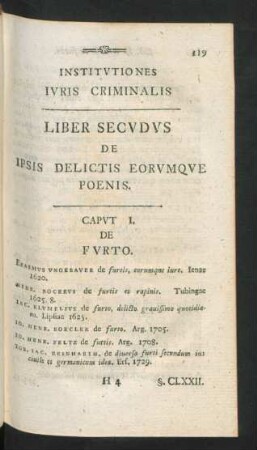 Liber Secudus [!] De Ipsis Delictis Eorumque Poenis
