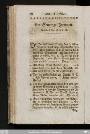Am Sonntage Invocavit. Epistel, 2 Cor. VI. v. 1 - 10.