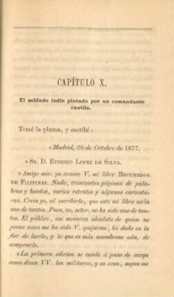 Capítulo X. El soldado indio pintado por un comandante castila