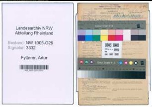Entnazifizierung Artur Fytterer , geb. 14.05.1896 (Bahninspektor)