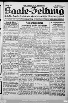 Saale-Zeitung : allgemeine Zeitung für Mitteldeutschland ; Hallesche neueste Nachrichten