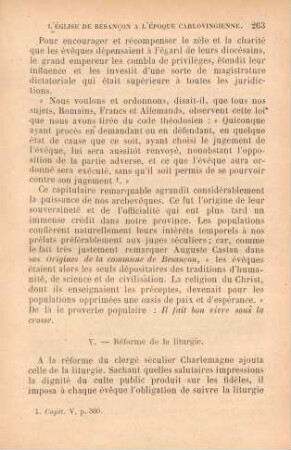 V. Réforme de la liturgie