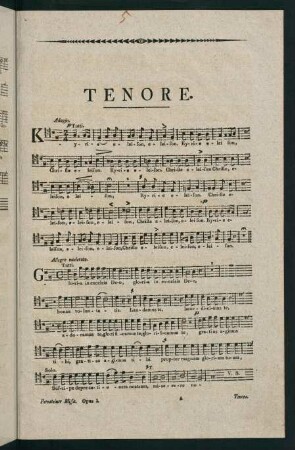 1-3, Tenore. Missa in D.