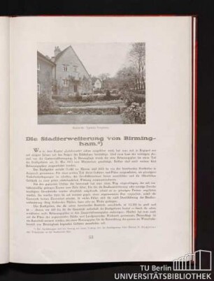 Die Stadterweiterung von Birmingham.
