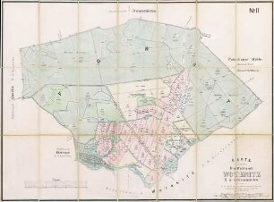 N° II; Karte von der Dorffeldmark Wotenitz D.A. Grevesmühlen