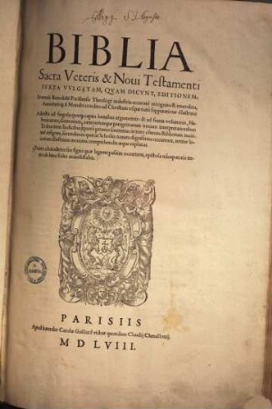 Biblia Sacra Veteris & Novi Testamenti