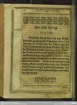 Die eilffte Predigt