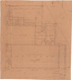 Fischer, Theodor; Würzburg, Münsterplatz; Sparkasse - Grundriss EG