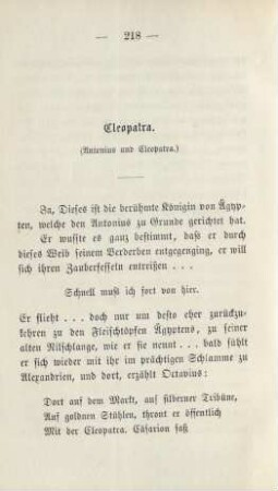 Cleopatra. (Antonius und Cleopatra.)