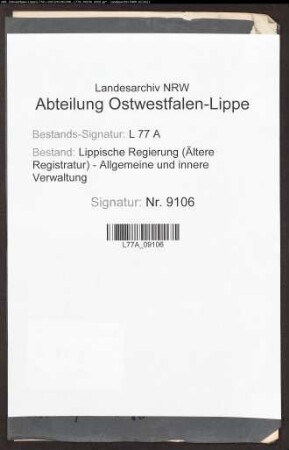 Geplante Gründung einer Invaliden- und Witwenkasse für Tabak- und Zigarrenarbeiter