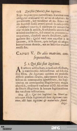 §. 1. Qui filii sint legitimi.