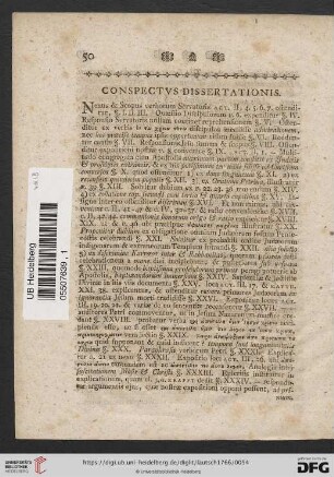 Conspectus Dissertationis
