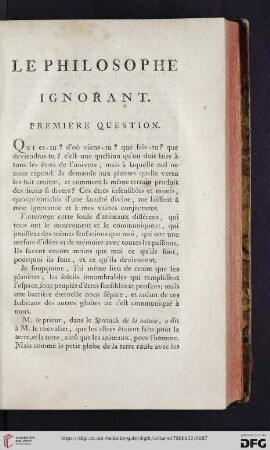 Le philosophie ignorant