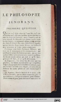 Le philosophie ignorant