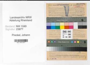 Entnazifizierung Johann Preckel , geb. 06.04.1913 (Technischer Angestellter)