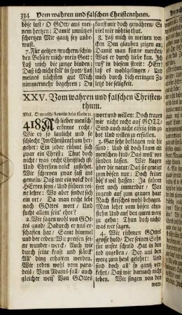 XXV. Vom wahren und falschen Christenthum. - XXVI. Vom menschlichen Verderben.