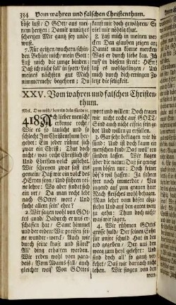 XXV. Vom wahren und falschen Christenthum. - XXVI. Vom menschlichen Verderben.
