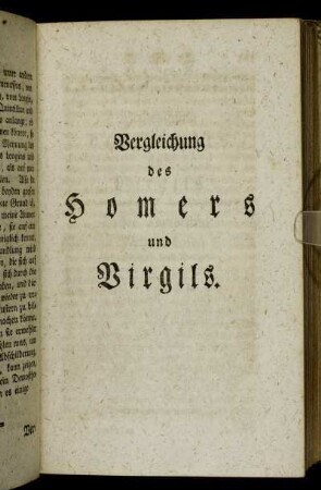 Vergleichung des Homers und Virgils.