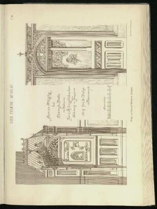 Halle im Hause des Herrn Rittergutsbesitzers Mummy in Hannover. Speiseaufzug und Thüre zur Halle Taf. 49