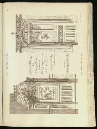 Halle im Hause des Herrn Rittergutsbesitzers Mummy in Hannover. Speiseaufzug und Thüre zur Halle Taf. 49