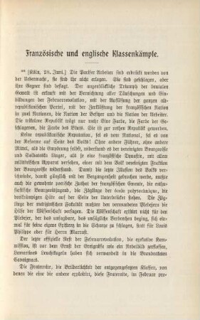 Französische und englische Klassenkämpfe.