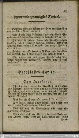 Neun und zwanzigstes Capitel