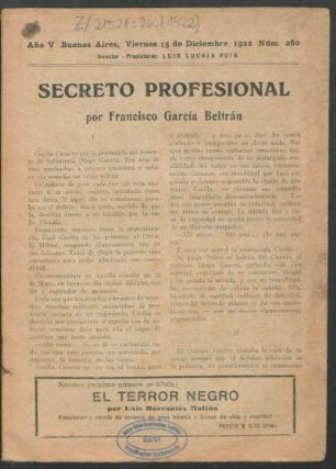 1922026000: Secreto profesional