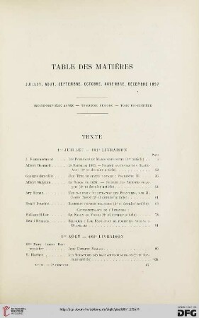 Table des matières
