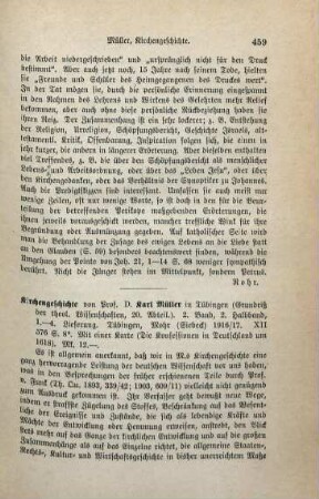 459-461 [Rezension] Müller, Karl Friedrich, Lfg. 1-3