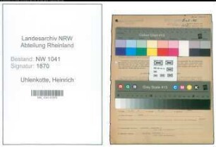 Entnazifizierung Heinrich Uhlenkotte , geb. 17.09.1895 (Angestellter)