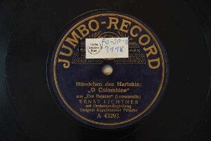 Ständchen des Harlekin: "O Colombine" : aus "Der Bajazzo" / (Leoncavallo)