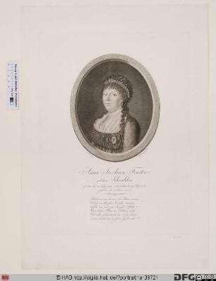 Bildnis Anna Jacobina Forster, geb. Schönleben