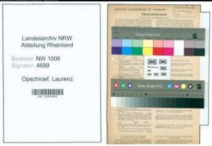 Entnazifizierung Laurenz Opschroef , geb. 02.08.1908 (Spediteur)
