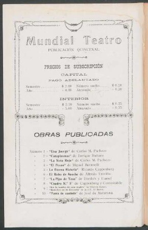 Obras publicadas