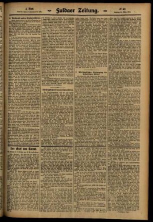 Vierte Ausgabe vom Samstag, den 15. März 1913.