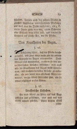 Von Krankheiten der Augen.