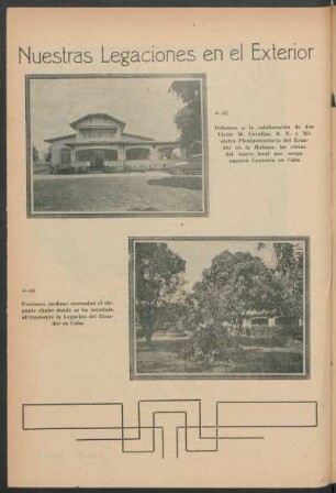 Nuestras legaciones en el exterior [Fotografías]