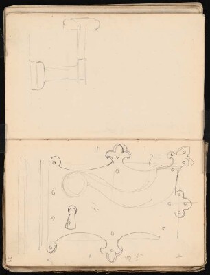 Skizzenbuch: Handskizzen von 1885: Beschläge