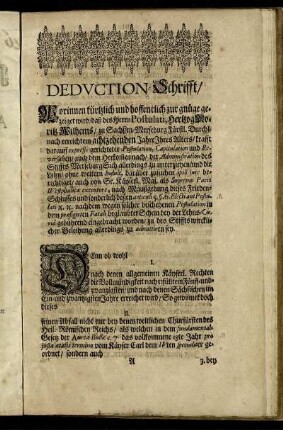 Deduction-Schrift