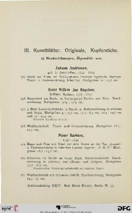 a) Handzeichnungen, Ölgemälde (Nr. 275-310)