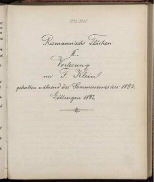 Bd. 2: Riemann'sche Flächen. 2