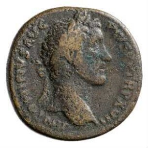 Münze, Sesterz, 153 - 154 n. Chr.