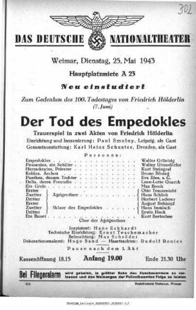 Der Tod des Empedokles