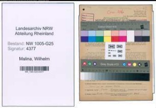 Entnazifizierung Wilhelm Malina , geb. 23.05.1906 (Lagerist)