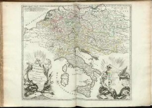 Carte D'Allemagne Et D'Italie : Contenant La Succession de l'Empereur Charles VI. Ou sont marqués les Etats presents des Princes de l'Empire ; A. P. D. R.