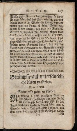 Strümpffe auf unterschiedliche Arten zu färben.