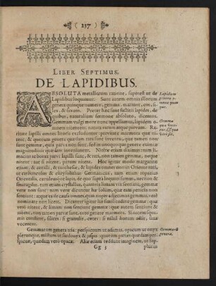Liber Septimus, De Lapidibus.