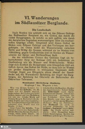 VI. Wanderungen im Südlausitzer Berglande